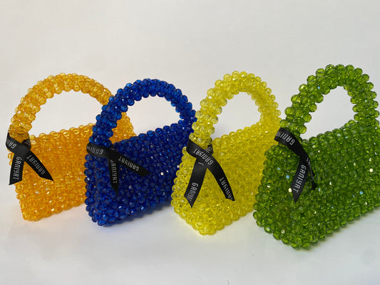 Hand-Beaded Bags - Blue