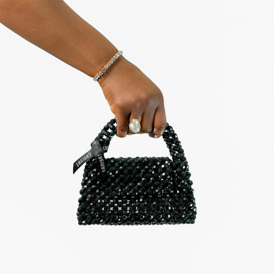 Hand-Beaded Bags - Black